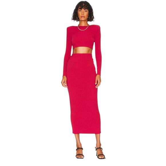 New NBD Rory Top and Midi Skirt in Burnt Orange (Set) – Sz Med - Picture 1 of 13